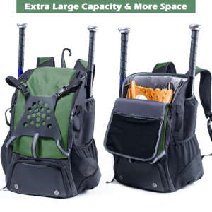 Sac à dos de sport unisexe léger pour le baseball, en tissu 600D, capacité 50-70L, durable, résistant à l'eau, multi-compartiments, sac de voyage - Product Image 4