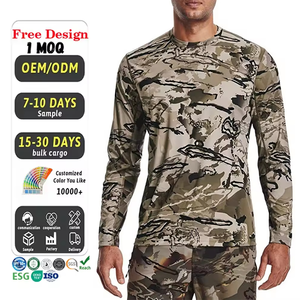 Camisa de Caza de Manga Larga para Hombre, Camuflaje, Transpirable, Poliéster, Ropa de Otoño para Exteriores - Product Image 4