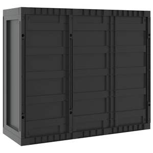 Armario de Almacenamiento Exterior Negro de 38.2"x14.6"x33.5" de PP para Cobertizos y Almacenamiento - Product Image 6