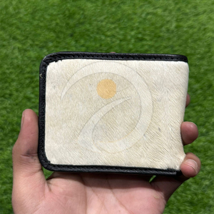 Premium Western Cowhide Leather <b>Wallet</b> Handmade Mens Compact <b>Money</b> Holder With Rustic Fur Surface - Product Image 2