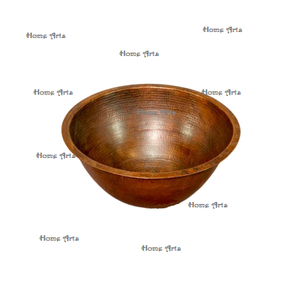 Trending design copper hammered wash basin sink with superior quality round shape bathroom wash basin sink - Product Image 4