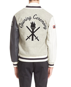 เสื้อแจ็คเก็ต Champion รุ่น Letterman Varsity Bomber แบบมีซิป ปิดด้วยซิป พร้อมแขนเสื้อหนังเทียม - Product Image 2