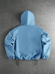 Chaqueta Anorak Cortavientos Extra Grande Personalizada con Capucha y Cubre Rostro Integrado, Ropa Urbana para Hombre, Fabricante OEM ODM - Product Image 3