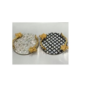 Bandeja de servir de nácar para bar, bandeja de almacenamiento para sala de estar, mesa de comedor, bandeja organizadora decorativa. - Product Image 5