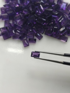 Ametyste africaine naturelle, taille baguette 6x4MM, violet, meilleure qualité, pierres précieuses en vrac pour la fabrication de bijoux - Product Image 2