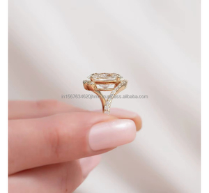 Joyería personalizada de diamantes de oro sólido de 18 quilates | Collar y anillo de oro de lujo | Joyería fina OEM/ODM Fabricante Oval Lab Grown Diamond - Product Image 4