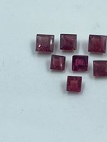 Spinelle rouge naturelle de haute qualité, 2,88 carats, 7 pierres taillées en coussin, origine LK, R.K. GEMS & JEWELLERY pour la fabrication de bijoux