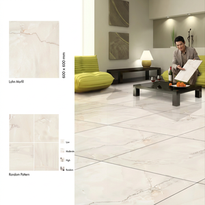 กระเบื้องพอร์ซเลนลายหินอ่อน Lahn Marfil ขนาด 600x600 มม. ผิวขัดเงา GVT สีเบจ สำหรับปูพื้นภายในหรูหรา รับประกัน 5 ปี หนา 10 มม. - Product Image 1