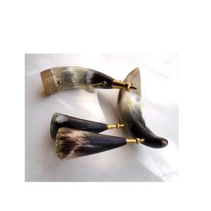 Corne à boire Viking Buffalo en acier inoxydable faite à la main avec finition naturelle – Vente en gros - Product Image 1