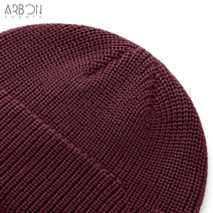 Bonnets unisexes décontractés de haute qualité, couleur bordeaux unie, épais, côtelés, élégants, classiques, extensibles, de bonne qualité, nouvelle arrivée - Product Image 6