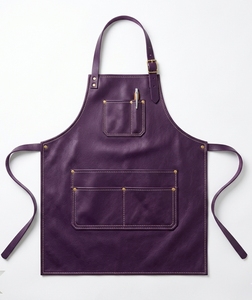 Delantal de Cuero Morado Clásico y Duradero con Textura Suave y Sensación Ligera, Moderno para Uso Doméstico - Product Image 1