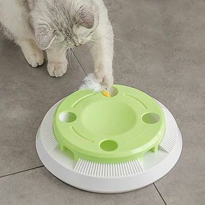 Jeu de puzzle interactif écologique moderne pour chat, avec plumes rotatives, électronique et automatique - Product Image 3