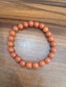 Bracelet classique en perles de corail unisexe, forme de boule, bijoux en pierre naturelle, cadeau tendance - Product Image 1