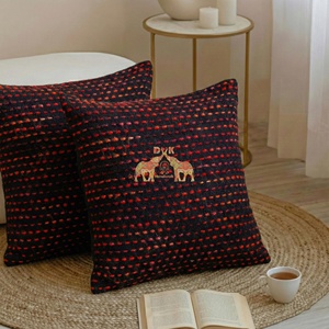 Funda de Cojín Tejida a Mano de Algodón, Estilo Étnico Boho, Decorativa para Sala de Estar, para Cojín de Sofá - Product Image 5