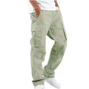 Pantalones Cargo de Lona para Hombre, Nueva Colección, Alta Calidad, Corte Holgado, Pierna Recta, Multibolsillos, Casuales, para Exteriores, Color Caqui, 100% Algodón, Venta al Por Mayor - Product Image 2