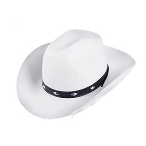 Sombrero Vaquero Unisex Estilo Western, para Uso Casual, Fiestas, Viajes, Personalizado, de Cuero Negro con Rayas, de Gamuza, para las Cuatro Estaciones - Product Image 6