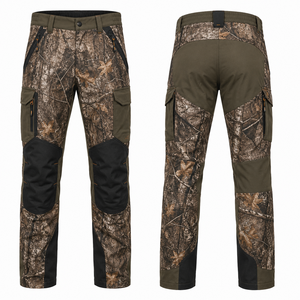 Pantalones de Caza MEGAMAPLE para Hombre, Casuales, con Estampado Digital de Camuflaje, de Tejido Softshell, Transpirables, Sin Mangas, Impermeables, de Poliéster, para Otoño - Product Image 1