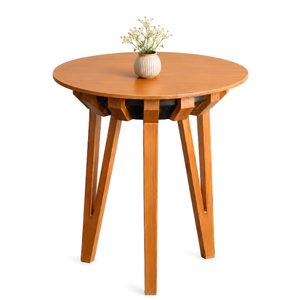 Table à manger ronde en teck massif, écologique, durable, 4 places, qualité export, fournisseur de meubles indonésiens - Product Image 5