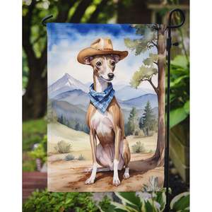 Lévrier Italien Cowboy Bienvenue Jardin Drapeau Multicolore Boîte Aux Lettres Décoratif Yard Drapeau Bannière Patio Illustration pour Parterres De Fleurs Drapeau - Product Image 3