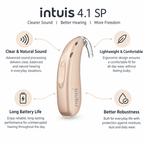 Audífono Signia Intuis 4.1 SP 1 BTE para Pérdida Auditiva Severa a Profunda, Modelo con Batería 675, Audífono BTE (1 audífono) - Product Image 2