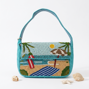 Handmade Ethnic Paisley Floral Beaded Crossbody <b>Bag</b> <b>Women</b> Teal Saddle Evening Clutch <b>Shoulder</b> Purse Handbag - Product Image 5