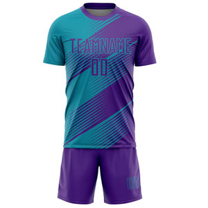 Tenues de football personnalisées sublimées, ensemble complet pour jeunes et adultes, maillot d'équipe respirant et à séchage rapide, ensembles d'entraînement de football - Product Image 6