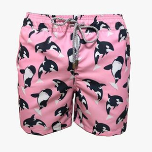 Shorts pour hommes longueur genou, couleur unie, logo sur le devant, anti-plis, taille élastique, confortables, décontractés, légers, pour le quotidien - Product Image 3