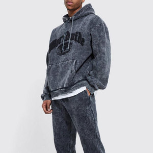 Conjunto de Sudadera y Pantalones Cortos de Forro Polar Unisex Personalizado 2026, Estilo Casual de Invierno, Desgastado, Efecto Descolorido por el Sol, Lavado Ácido, Novedad al por Mayor para Mujer - Product Image 3