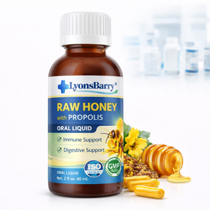 Miel Cruda Lyonsbarry con Propóleo Líquido, Suplemento de Abeja Antioxidante para el Apoyo Inmunológico y Digestivo, 50 ml, Proveedor OEM - Product Image 3