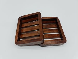Eco-Friendly Rectangular Wooden Soap Dishes - Product Image 4