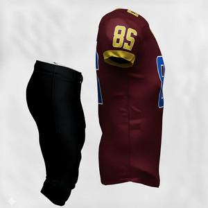 Uniforme de football américain personnalisé en gros, grande taille, manches courtes, 100% polyester, qualité unique pour les équipes - Product Image 3