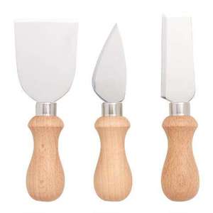 Top Rated Wooden <b>Cheese</b> <b>Knife</b> <b>Set</b> Stainless Steel Blade For Stylish Serving Charcuterie Board Modern Gourmet <b>Cheese</b> Accessories - Product Image 6