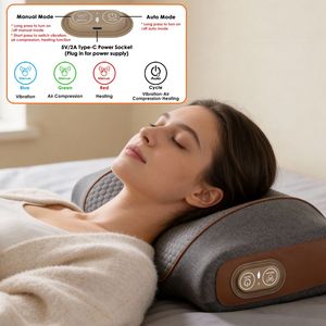 Cuscino Massaggiante Ergonomico 3-in-1 in Memory Foam con Vibrazione, Compressione d'Aria e Terapia del Calore per il Comfort delle Spalle - Product Image 5