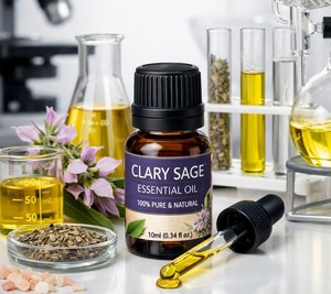 Aceite Esencial de Salvia (CAS 127-53-3) 99.0%-99.5% Extracto de Planta Natural Puro, Botella de 10 ml para Aromaterapia y Masajes - Product Image 3