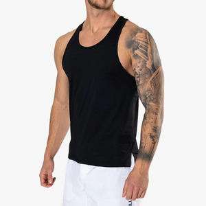 Men's Gym <b>Vest</b> Tank Top Ribbed Cotton Sleeveless <b>Stringer</b> Lightweight Breathable Street Wear Tank Top - Product Image 1