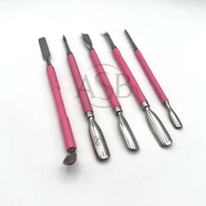 ASB Instruments Repousse-cuticules double extrémité en acier inoxydable de qualité supérieure, réutilisable, pour manucure et élimination des callosités des ongles - Product Image 3