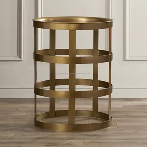 Table de luxe en métal plaqué or pour salle de banquet de mariage salon de chevet grand grossiste de Zahid Exports home decor - Product Image 1