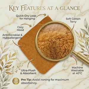 Toalla con Capucha Personalizada para Bebé, Nombre Bordado Personalizado, 100% Algodón, Diseño de Animales, Regalo de Recuerdo para Recién Nacidos, Baño y Ducha - Product Image 4