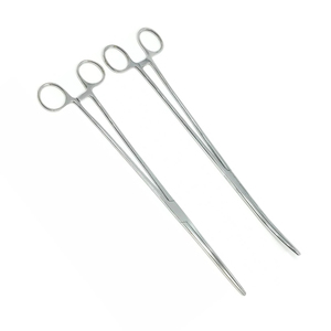 Lot de 2 pinces hémostatiques droites et courbées de 9,5 pouces en acier inoxydable – Instruments chirurgicaux médicaux pour la chirurgie - Product Image 4