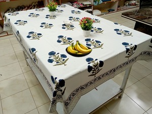 Mantel de Mesa Moderno, Ecológico y Duradero, de Algodón Estampado a Mano con Diseño Floral Indio, Personalizable, para Bodas y Fiestas, Venta al Por Mayor - Product Image 2