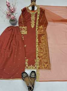 NUEVO DISEÑO ESPECIAL PARA EID, CONJUNTO DE 3 PIEZAS CON BORDADO PESADO Y LENTEJUELAS CHINESES ROMANAS, PARA FIESTA, DE SECADO RÁPIDO - Product Image 3