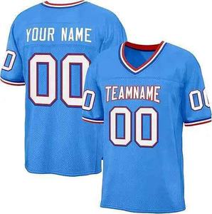 Camiseta Deportiva de Fútbol Americano para Hombre, Personalizada al por Mayor, 100% Poliéster, Transpirable, de Secado Rápido, con Cuello en V - Product Image 2