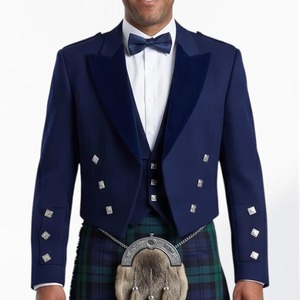 Veste Prince Charlie en gros pour hommes, tenue écossaise des Highlands, kilt, costume de mariage, manteau formel, logo personnalisé - Product Image 1