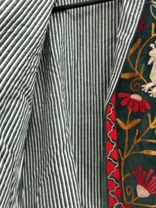 Vintage Finished Floral Embroidered Button Autumn <b>Winter</b> <b>Quilted</b> Canvas Banjara Jacket Eco-Friendly 100% Cotton Women's Workwear - Product Image 5