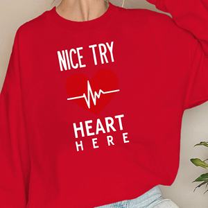 Sweatshirts ECG NICE TRY HEART pour femme - Product Image 5