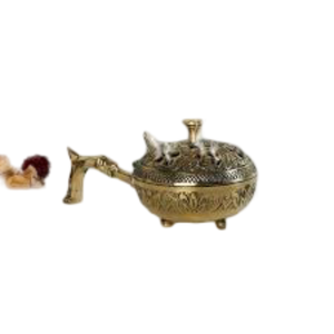 Brûleur à bakhoor en fer plaqué or, qualité supérieure, taille personnalisée, brûleur à bakhoor en métal pour la décoration d'hôtel - Product Image 4