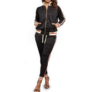 Ensemble de survêtement personnalisé pour femme en 100 % polyester de haute qualité avec fermeture éclair, col montant, vêtements de fitness et ensemble pantalon et haut imprimé par sublimation - Product Image 6