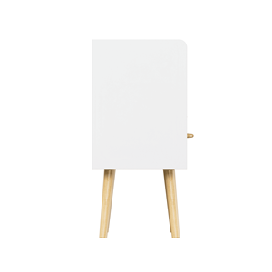 Comodino a 2 livelli pieghevole in tessuto con cassetti, tavolino laterale in legno, mobile contenitore per camera da letto e soggiorno, tavolino d'appoggio con spazio contenitivo ottimizzato - Product Image 6