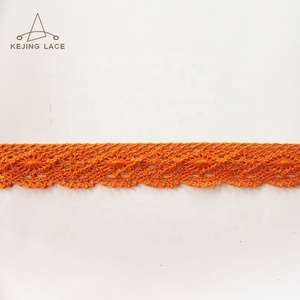 Adorno de encaje de algodón 100%, adornos de encaje <span class=keywords><strong>Cluny</strong></span> festoneado de 5cm para ropa - Product Image 4
