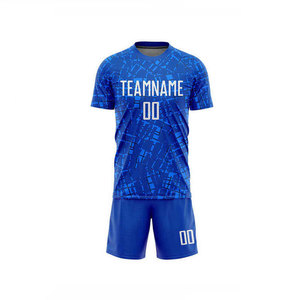 Maillot de foot pour homme, col rond, polyester, uniforme de foot sublimé avec logo et nom personnalisés, uniforme de foot OEM - Product Image 2